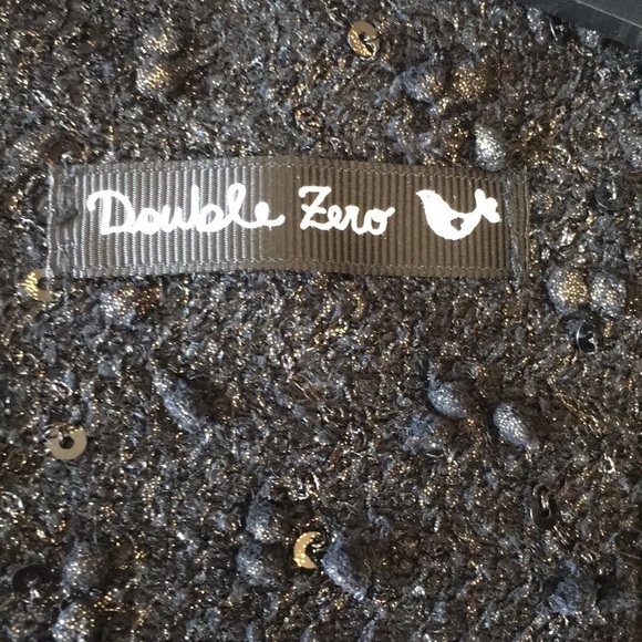 New Double Zero Black Blazer with Sequins - Picture 6 of 7